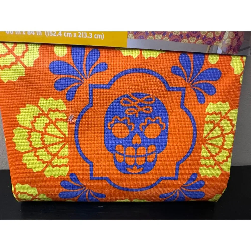 Target‎ Calavera Vinyl Tablecloth 60x84 Día de Muertos Sugar Skull NEW